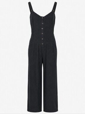 Maison Mayle Black Dotted Leopard 100% Silk Wide Leg Jumpsuit Sleeveless 4